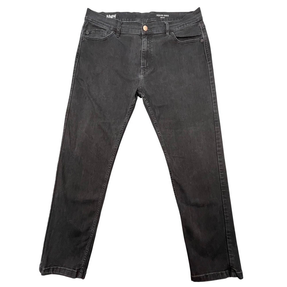 Mugsy Black Squid Inks High Stretch Denim Jeans Mens Size 38x30
